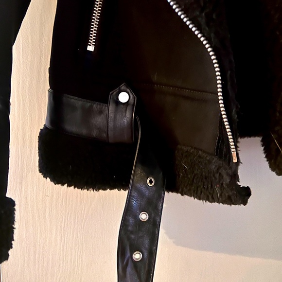 Zara suede moto jacket medium - Picture 2 of 8